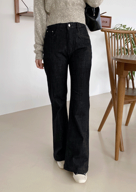 *생지블랙 히든밴딩 키작녀 팬츠(150~155cm)